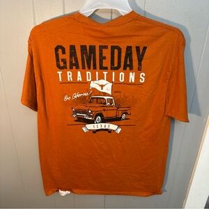 Texas longhorns university Hanes Orange Gameday Traditions Truck Graphic T-Shirt